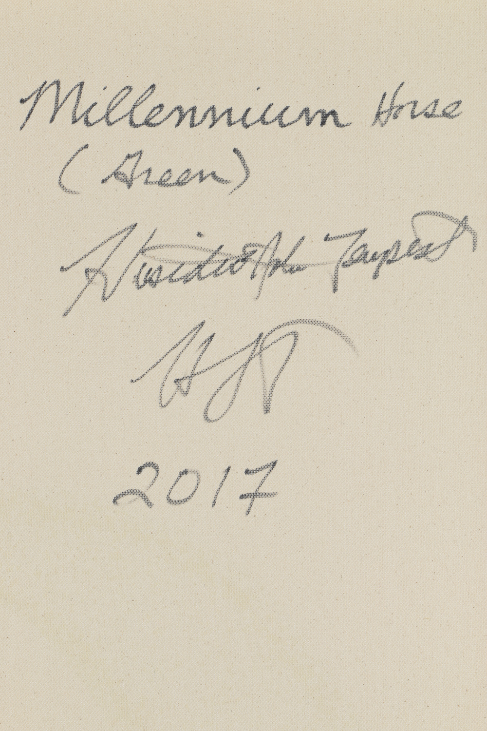 Husidio John Tempest Oil Painting on Canvas "Millenium Horse (Green)"