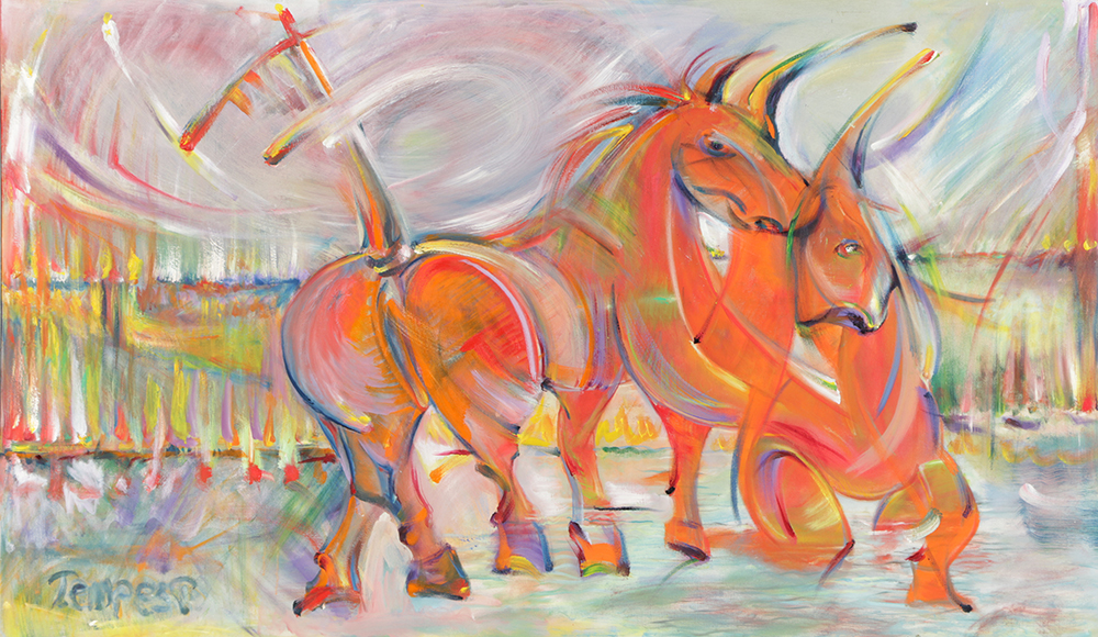 Husidio John Tempest Abstract Oil Painting on Canvas