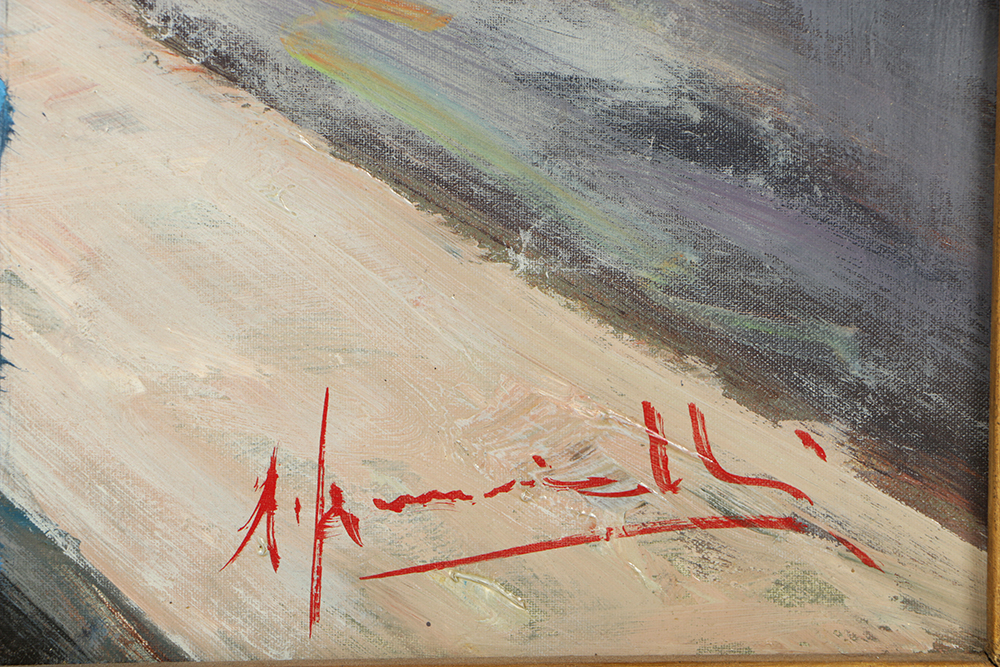 Antonio Iannicelli Oil Painting on Canvas "Venezia"