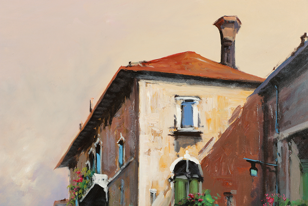 Antonio Iannicelli Oil Painting on Canvas "Venezia"