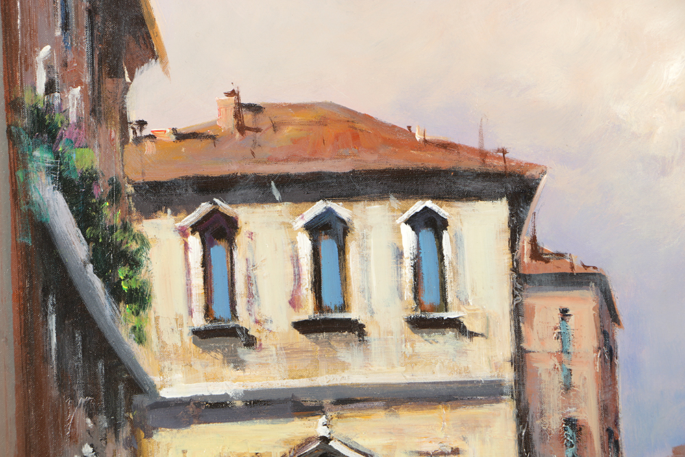 Antonio Iannicelli Oil Painting on Canvas "Venezia"