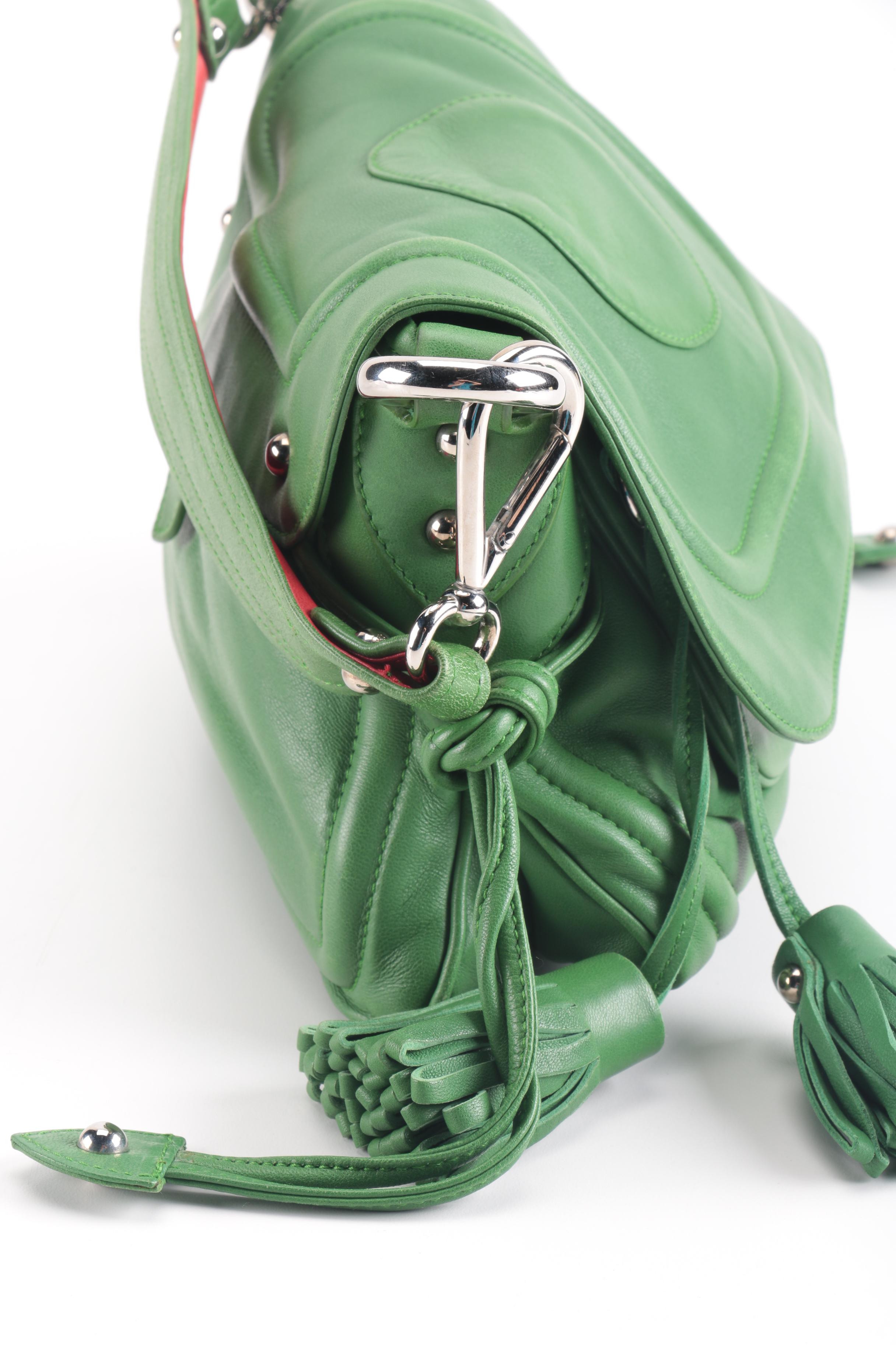 Marc Jacobs Green Leather Satchel