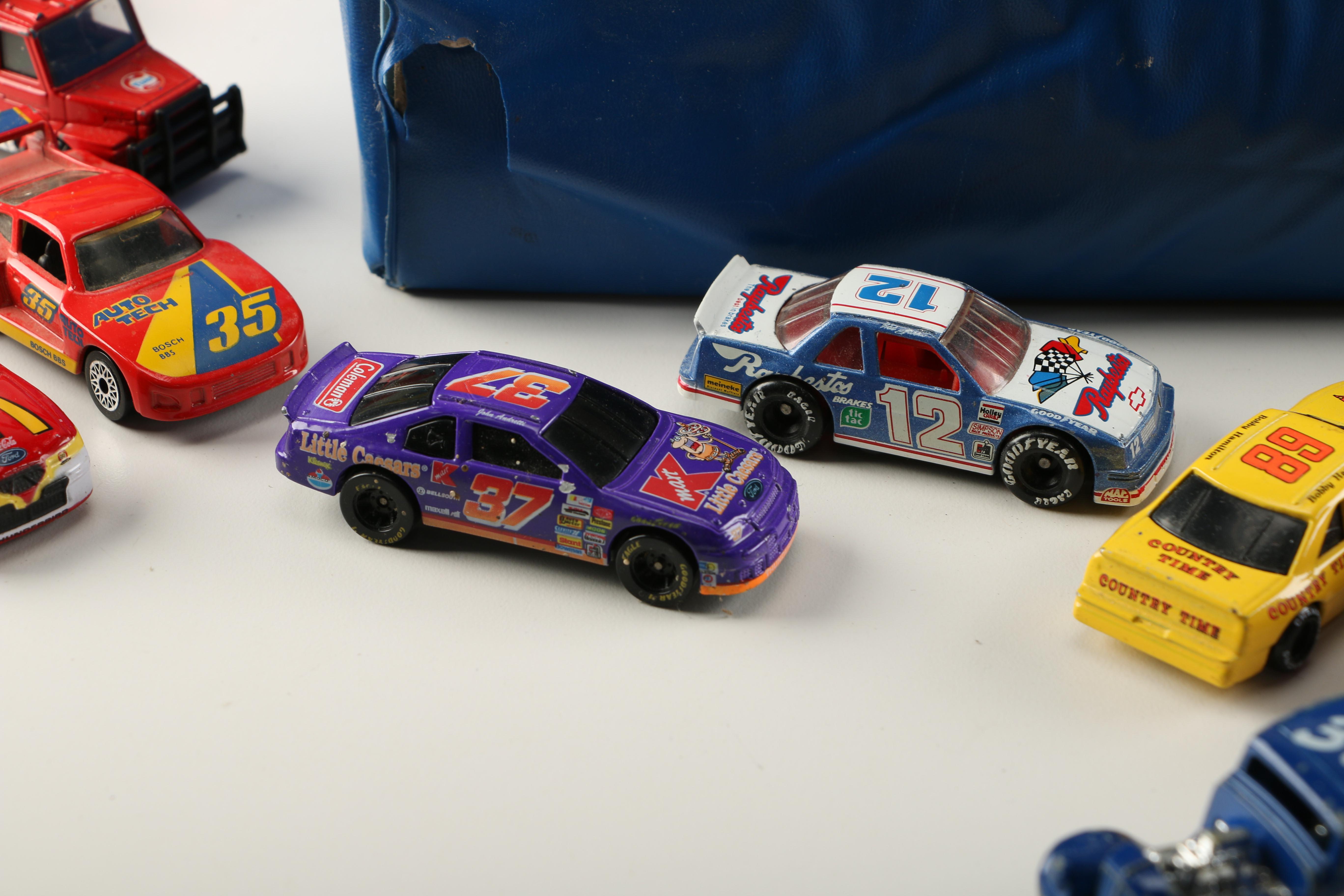 Vintage Toy Car Assortment Featuring Matchbox and Hot Wheels