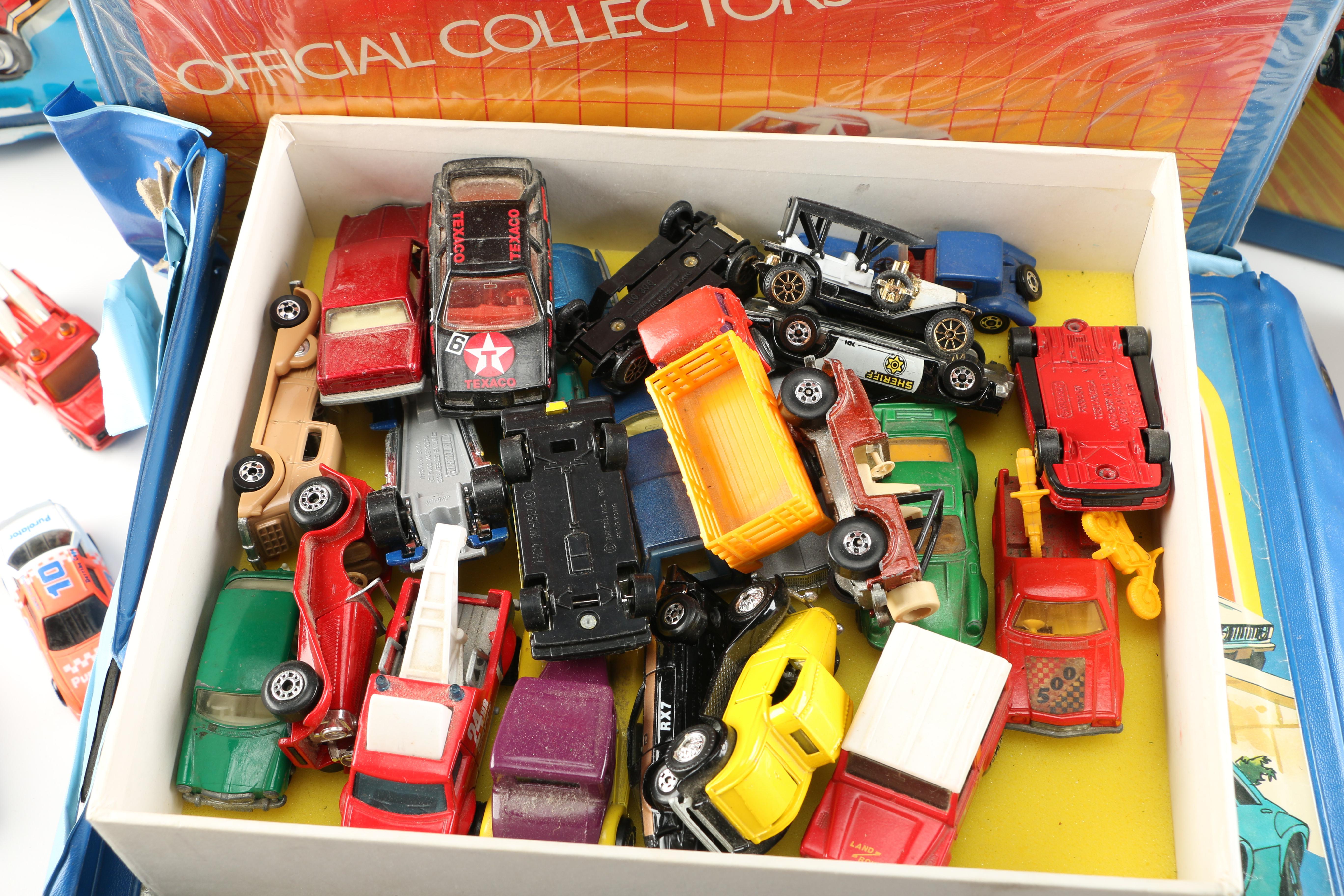 Vintage Toy Car Assortment Featuring Matchbox and Hot Wheels