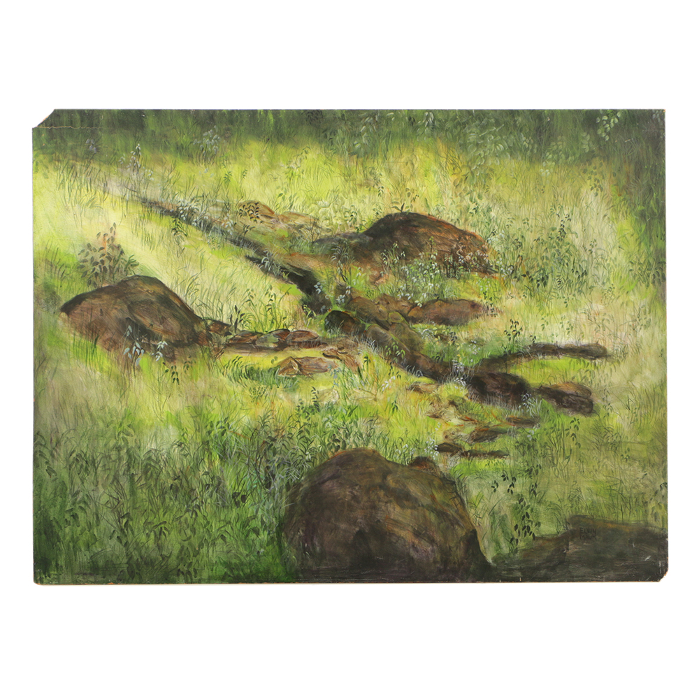 Elvin Mauk Oil Painting on Board "Stones-Way"