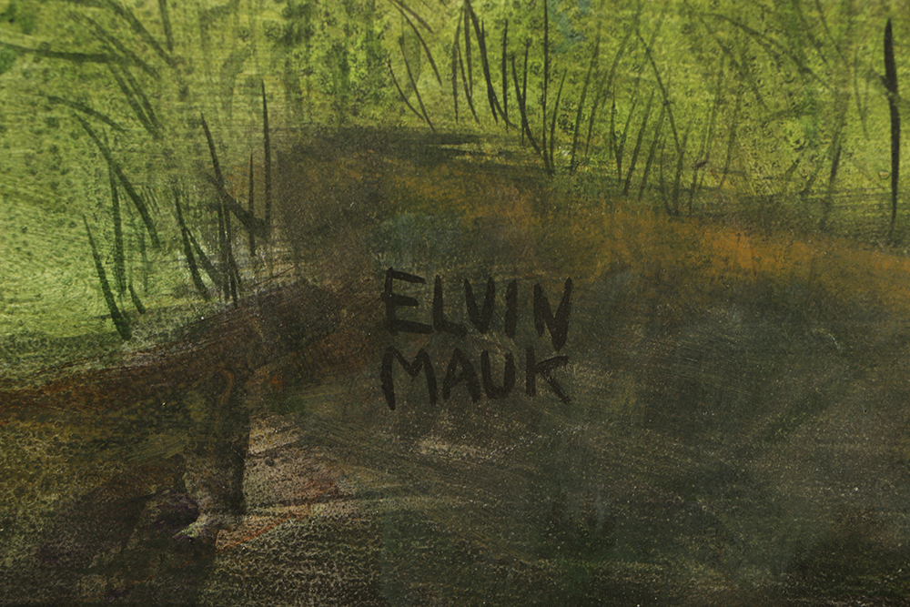 Elvin Mauk Oil Painting on Board "Stones-Way"