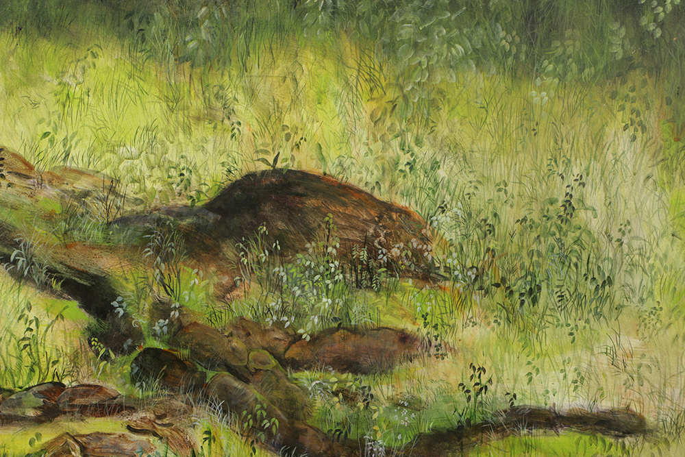 Elvin Mauk Oil Painting on Board "Stones-Way"