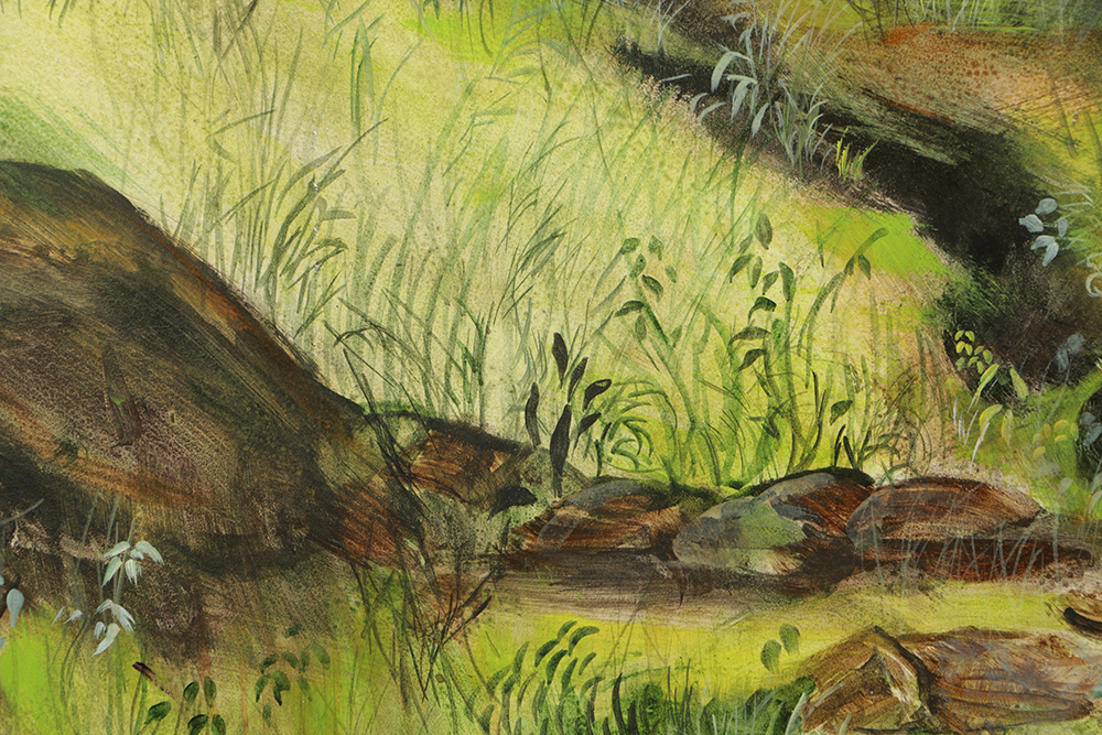 Elvin Mauk Oil Painting on Board "Stones-Way"