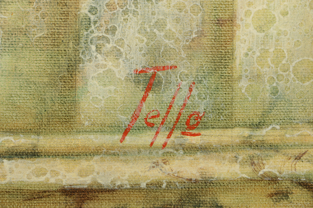 Rosa Tello Oil Painting on Canvas of Floral Still Life