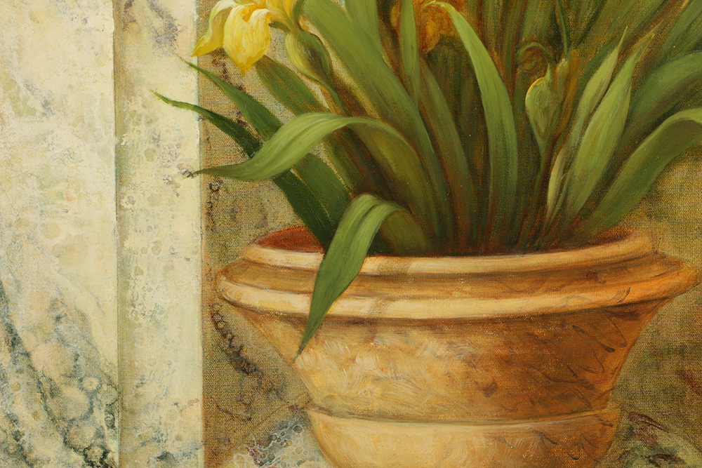 Rosa Tello Oil Painting on Canvas of Floral Still Life