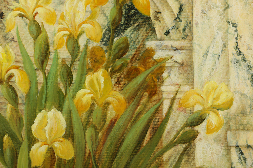 Rosa Tello Oil Painting on Canvas of Floral Still Life