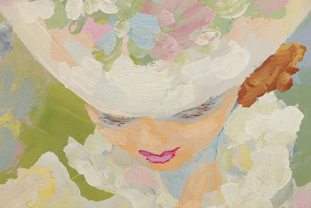 Virginia Knight Oil Painting on Canvas "Mother & Child"