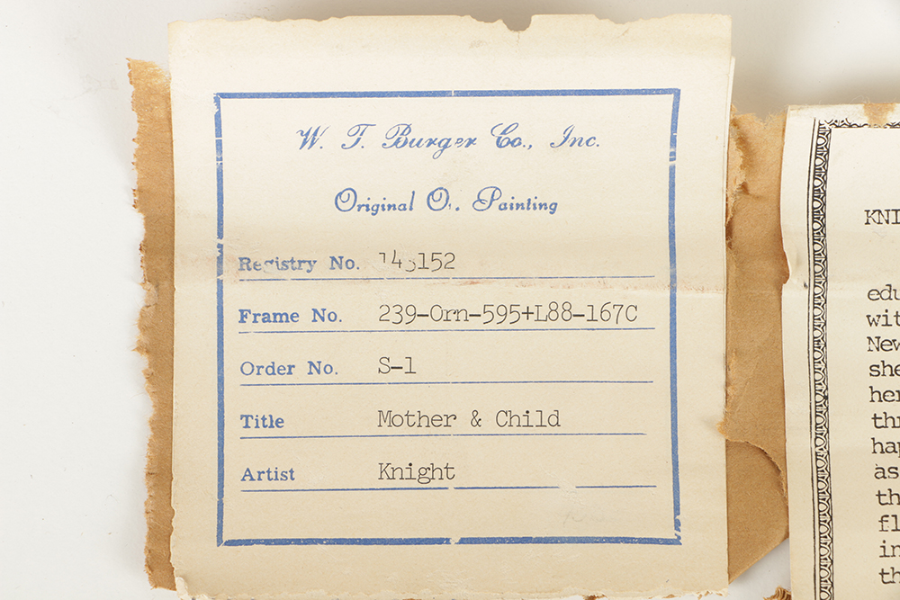 Virginia Knight Oil Painting on Canvas "Mother & Child"