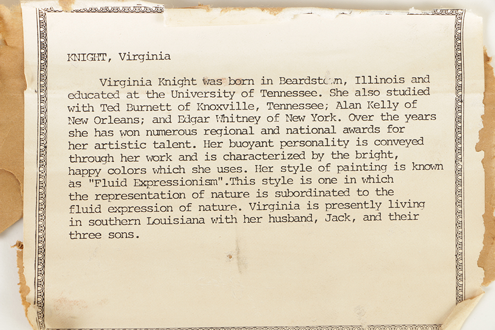 Virginia Knight Oil Painting on Canvas "Mother & Child"