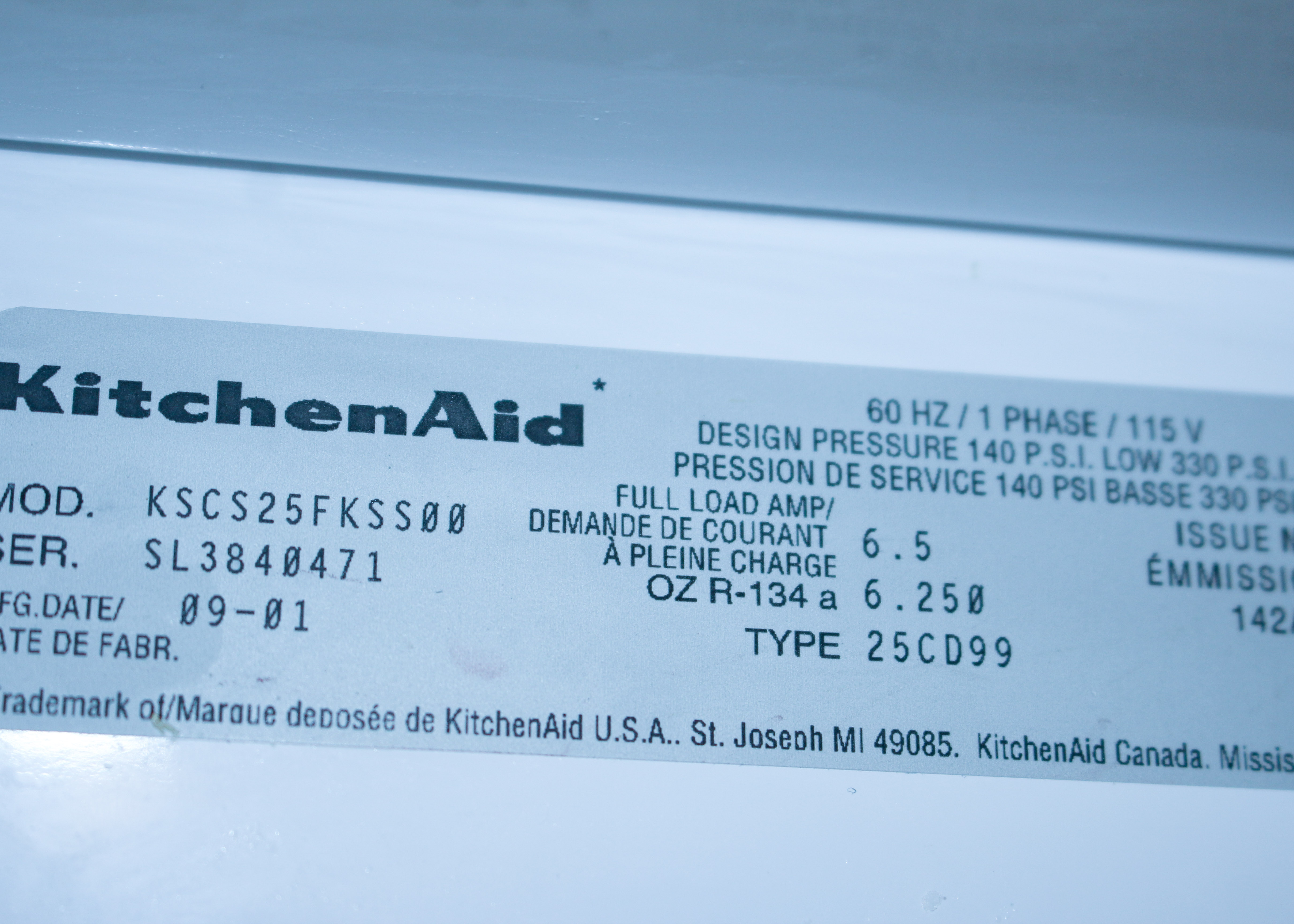 KitchenAid Superba Chrome Refrigerator