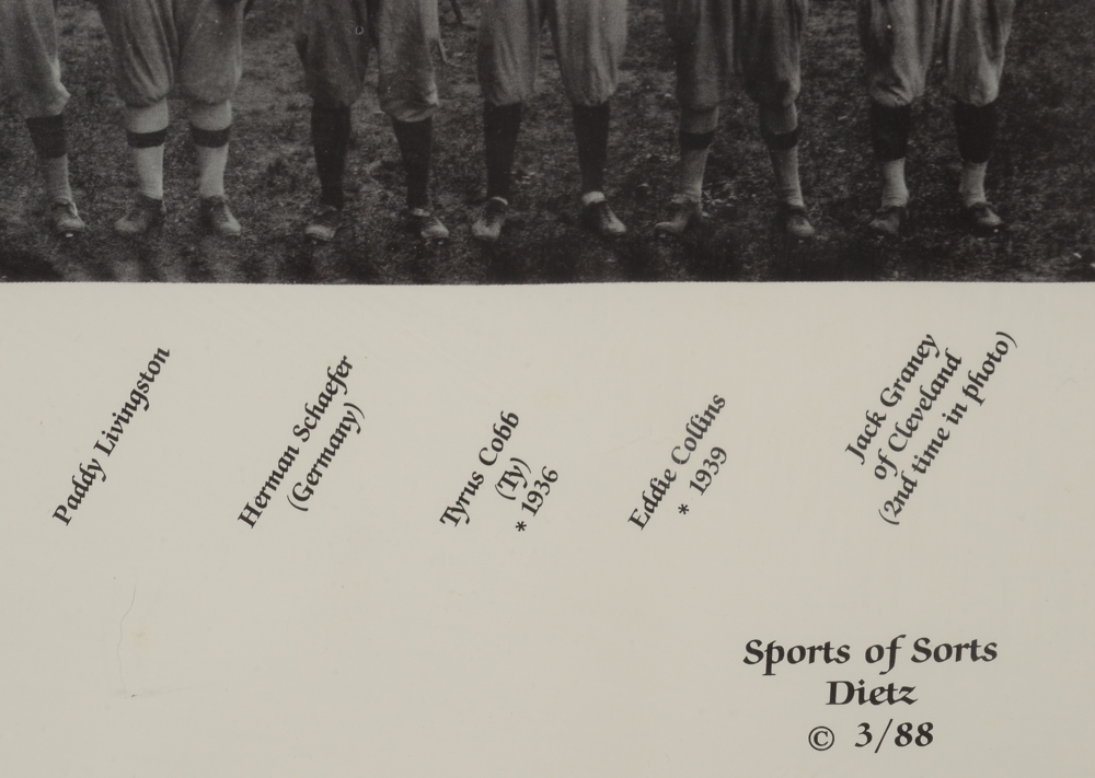 Limited Edition Framed Reprint of 1911 All Star Benefit Game