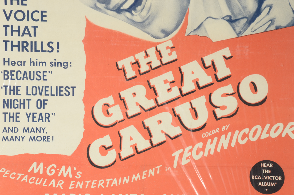 1963 "The Great Caruso" MGM Movie Poster