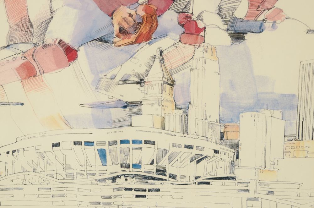 1983 Johnny Bench Print