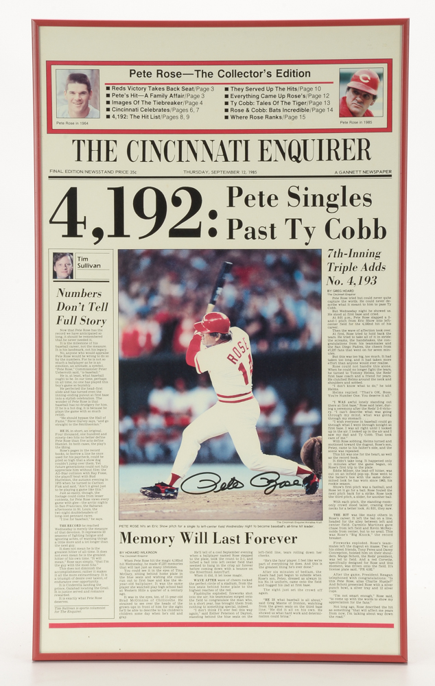 Pete Rose 4192 Items  One Signed