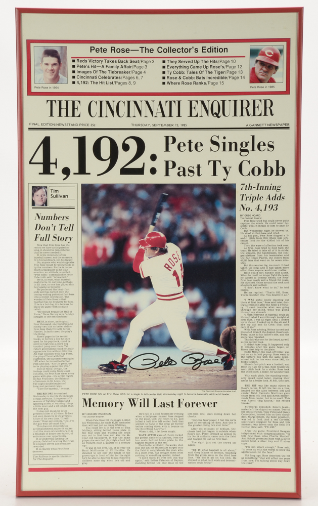 Pete Rose 4192 Items  One Signed