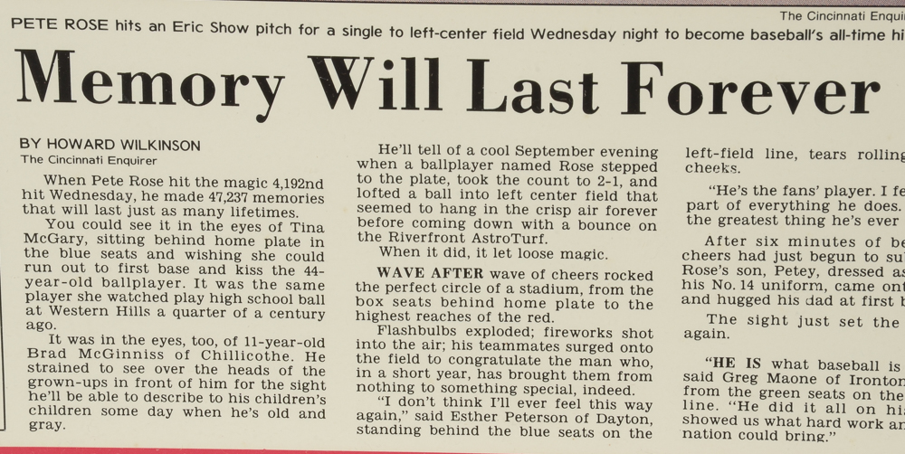 Pete Rose 4192 Items  One Signed