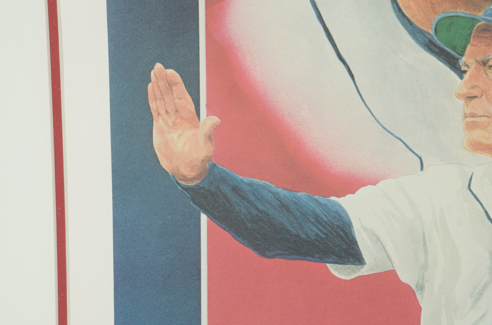 Sparky Anderson Signed Chris Paluso Framed Baseball Print