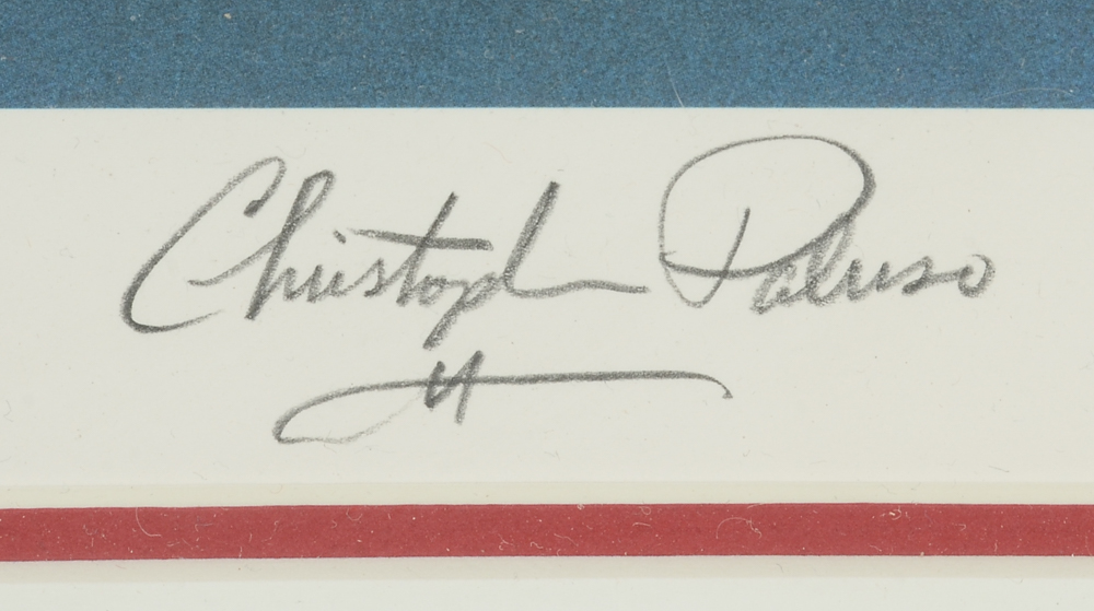 Sparky Anderson Signed Chris Paluso Framed Baseball Print