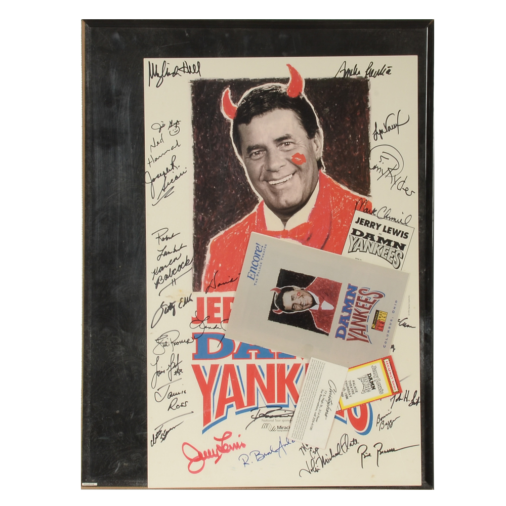 Jerry Lewis and Cast Signed "Damn Yankees" Poster