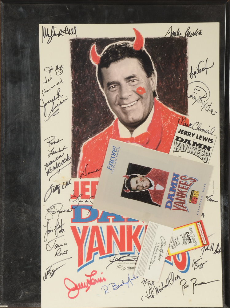 Jerry Lewis and Cast Signed "Damn Yankees" Poster