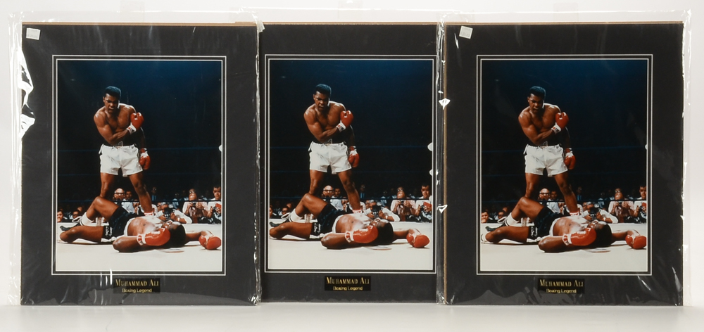 Muhammad Ali Photographs and Framed Jack Dempsey Signature