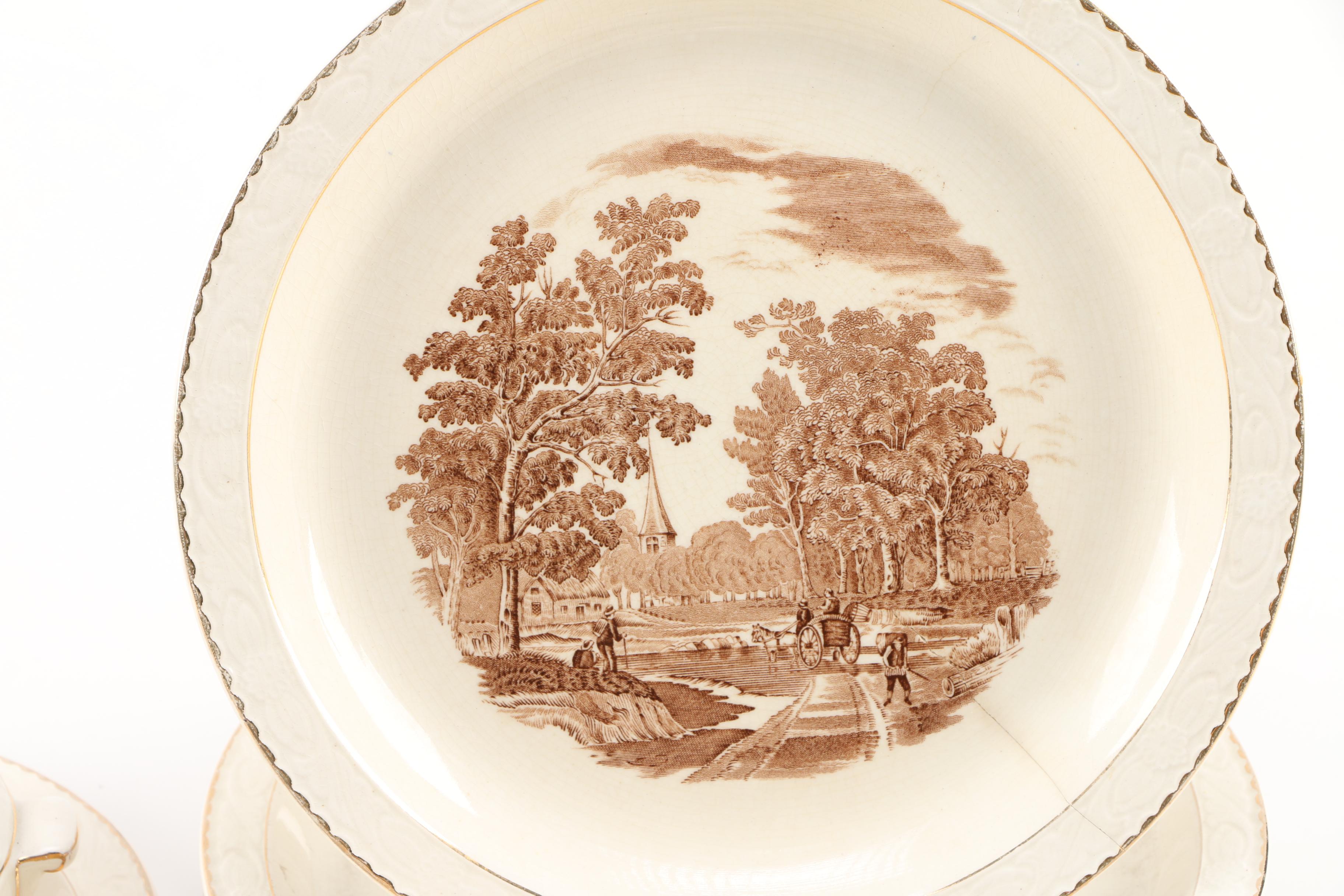 Vintage Royal Tudor "Olde England" Dinner Service