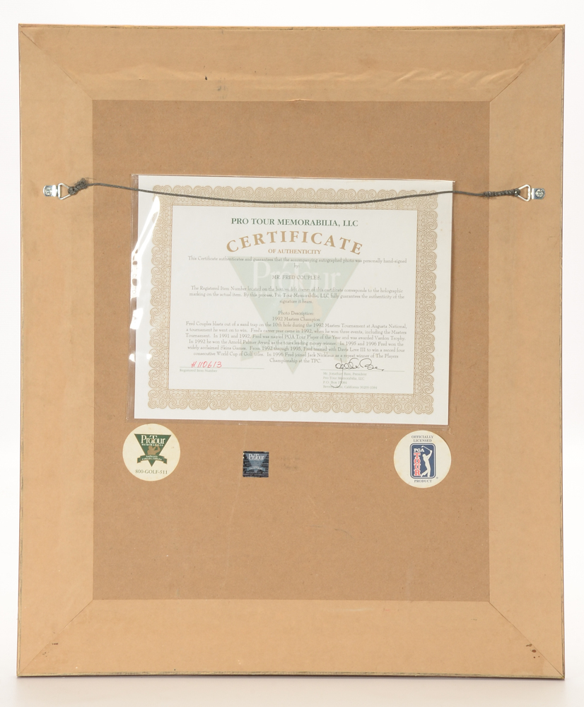 Fred Couples Signed Display  COA