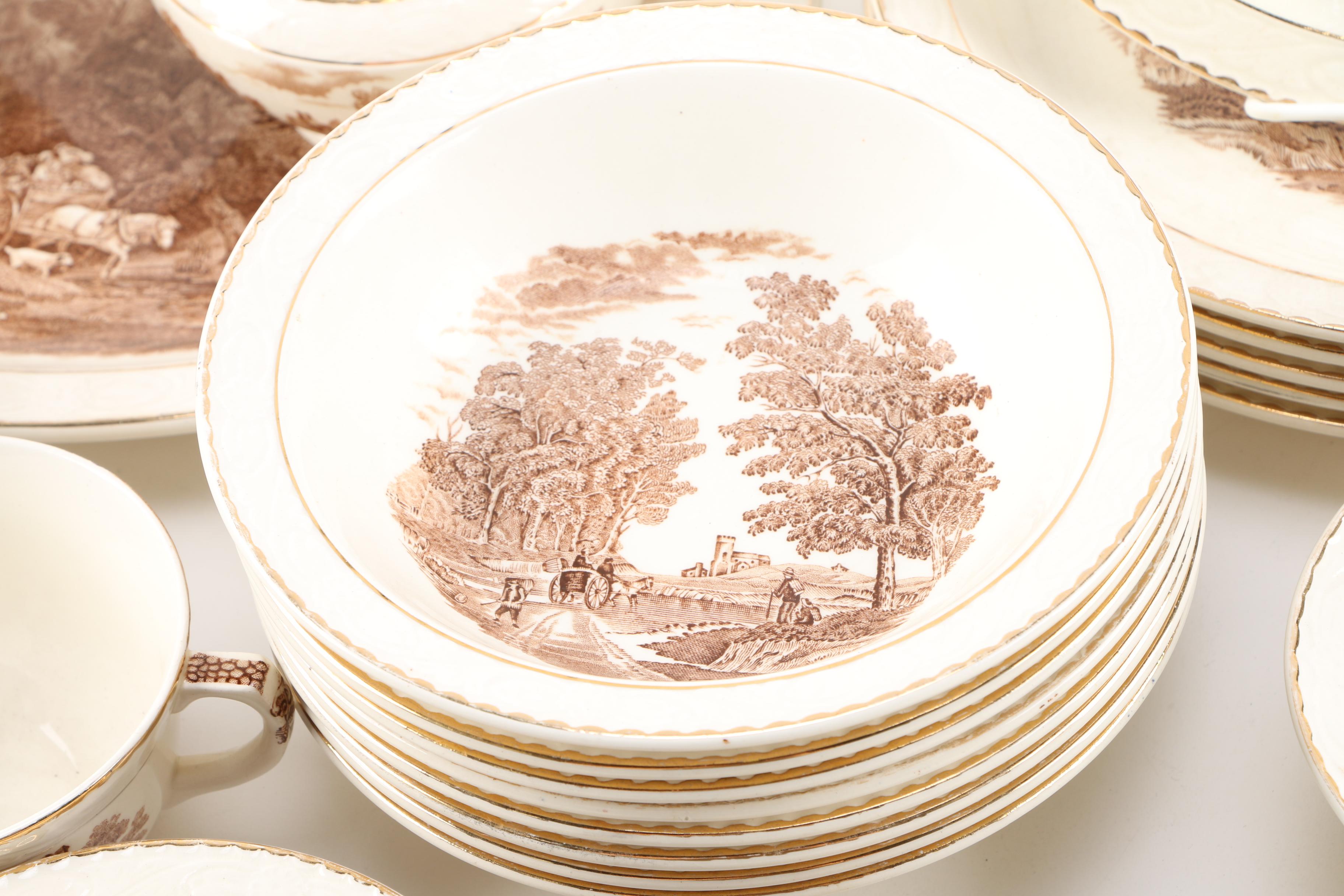 Vintage Royal Tudor "Olde England" Dinner Service