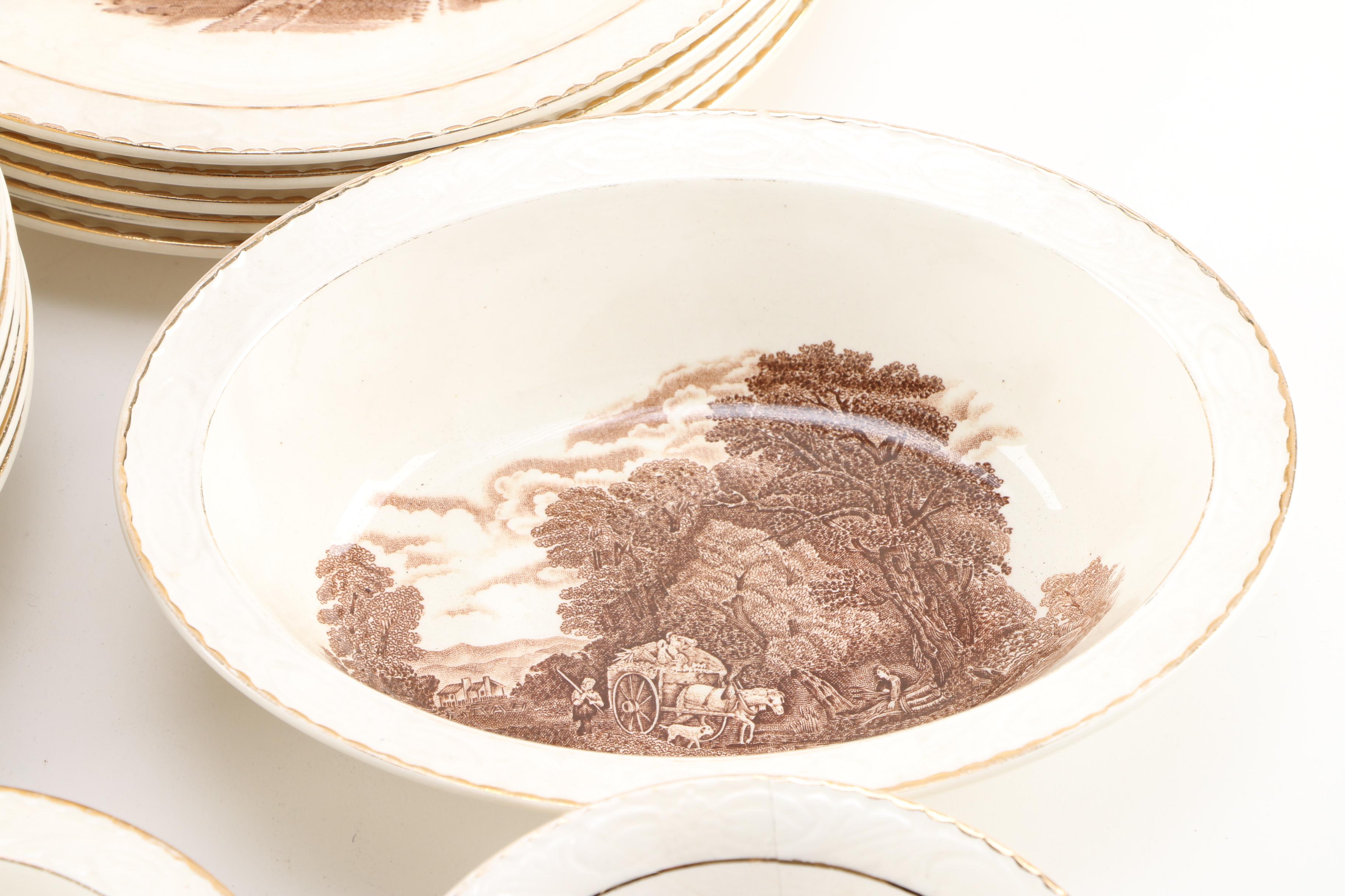 Vintage Royal Tudor "Olde England" Dinner Service