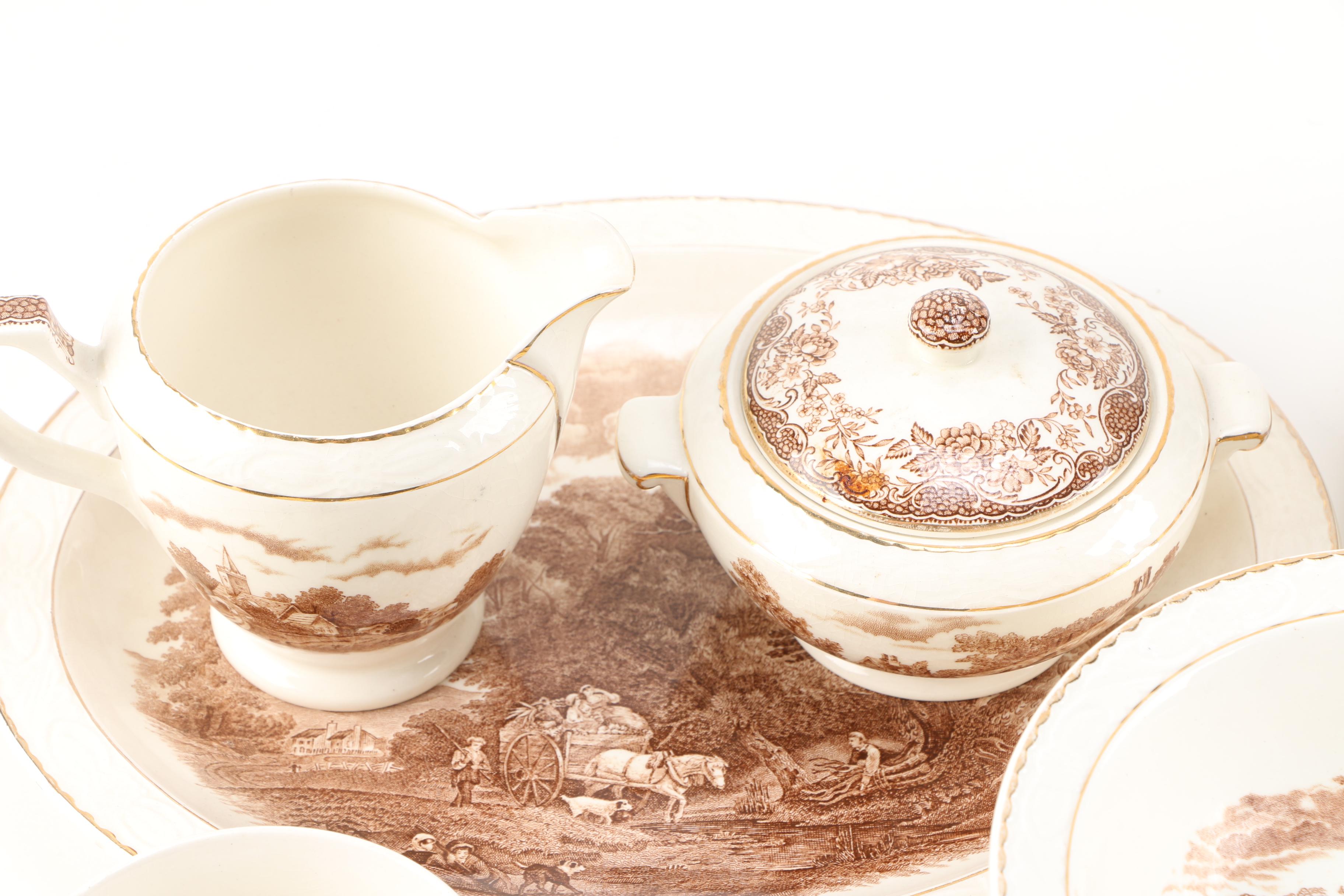 Vintage Royal Tudor "Olde England" Dinner Service