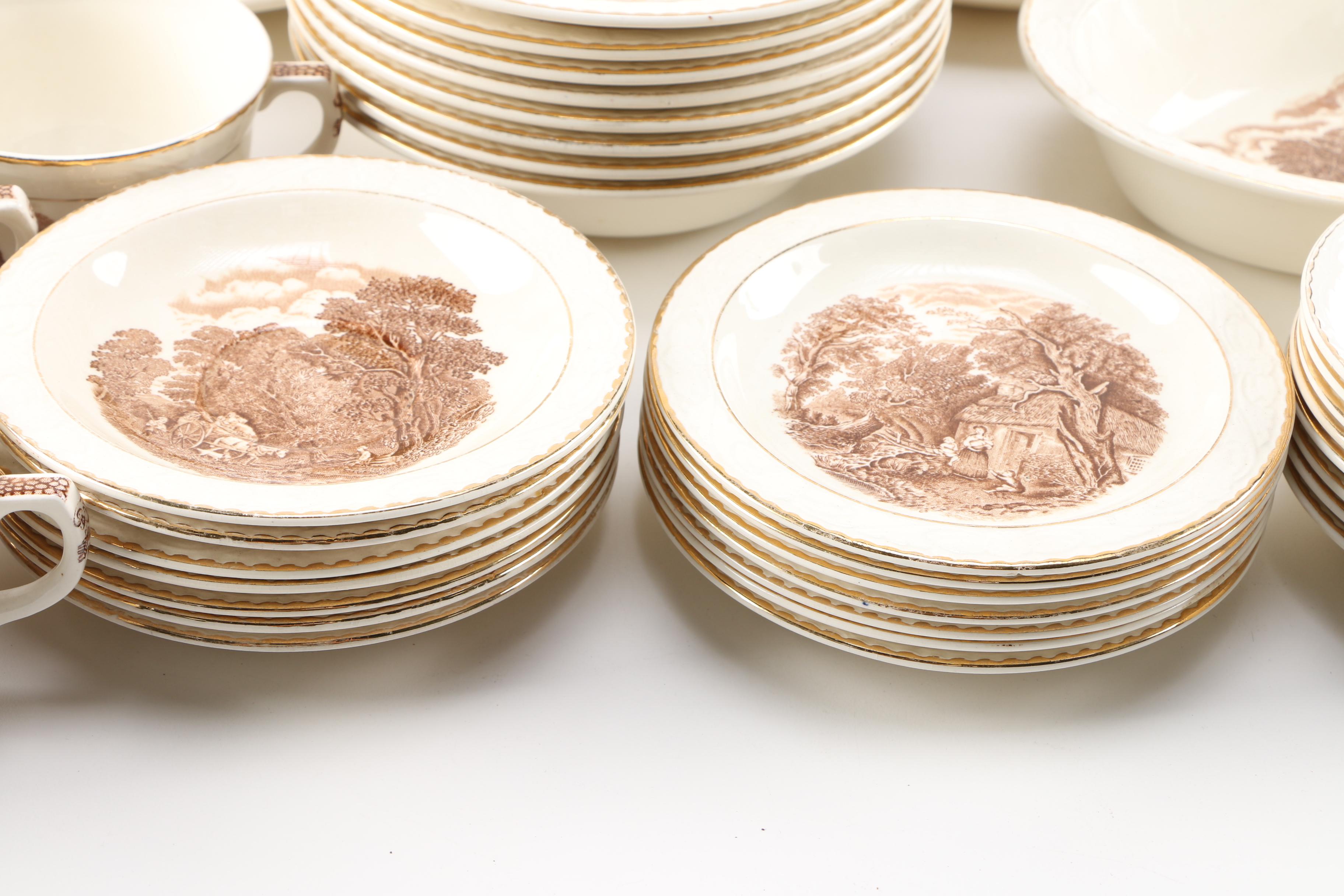 Vintage Royal Tudor "Olde England" Dinner Service