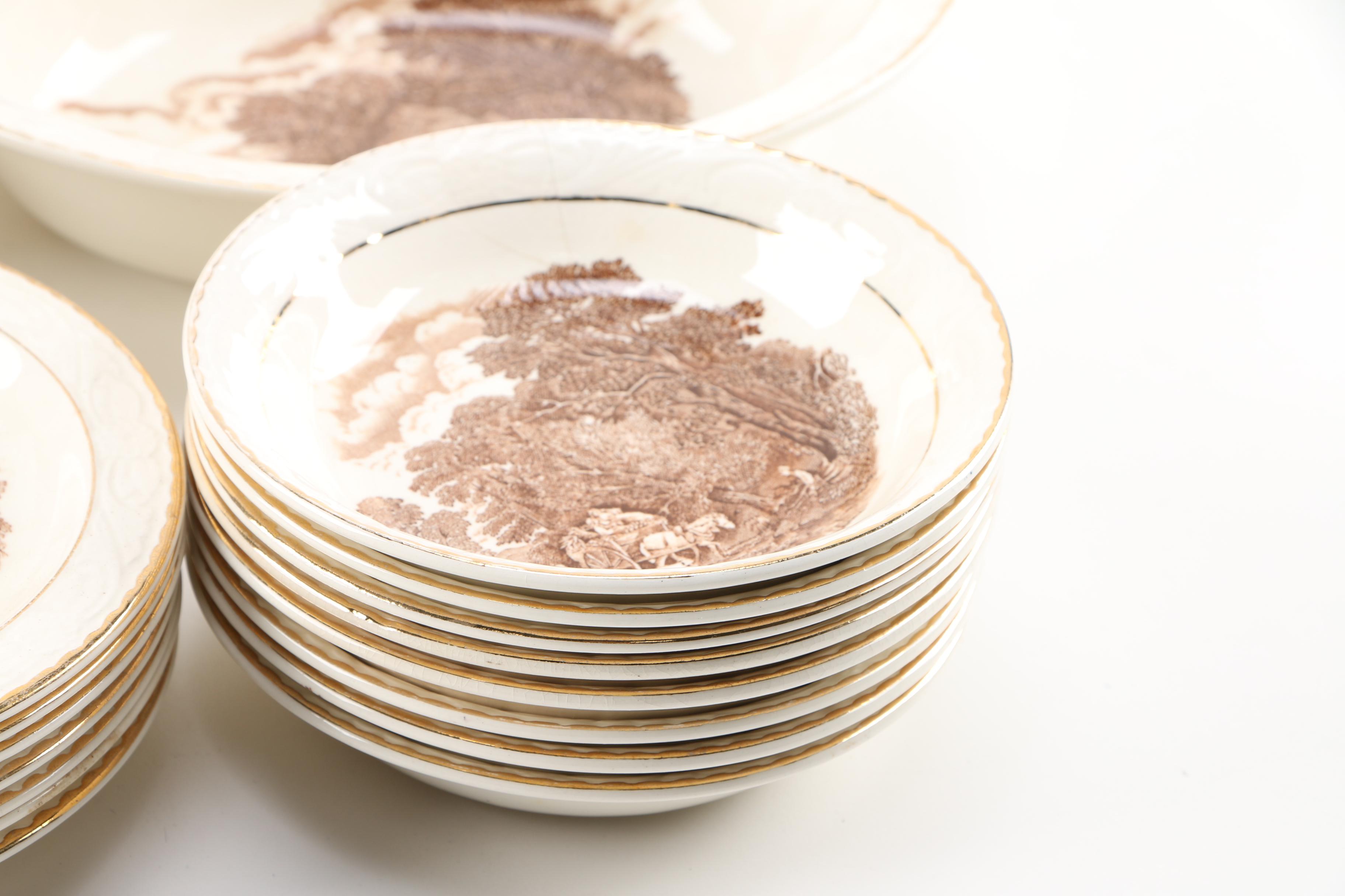 Vintage Royal Tudor "Olde England" Dinner Service