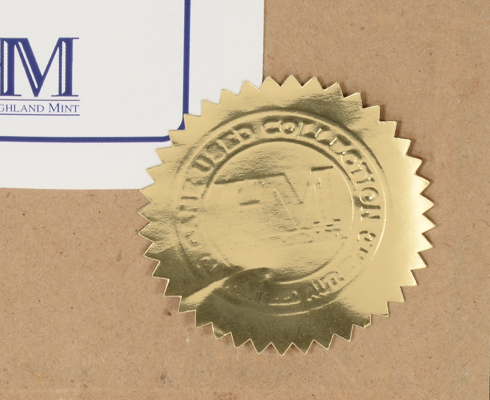 Mickey Mantle Highland Mint Piece of Bat  COA