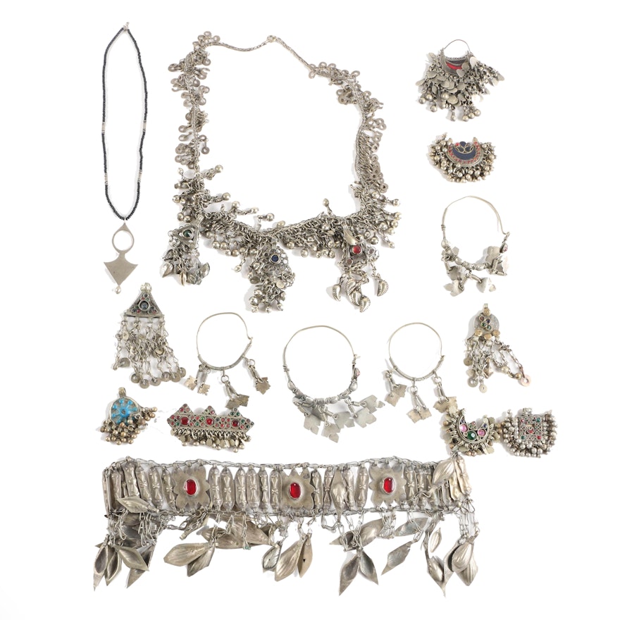 Bedouin Style Jewelry Including Beaded Necklace