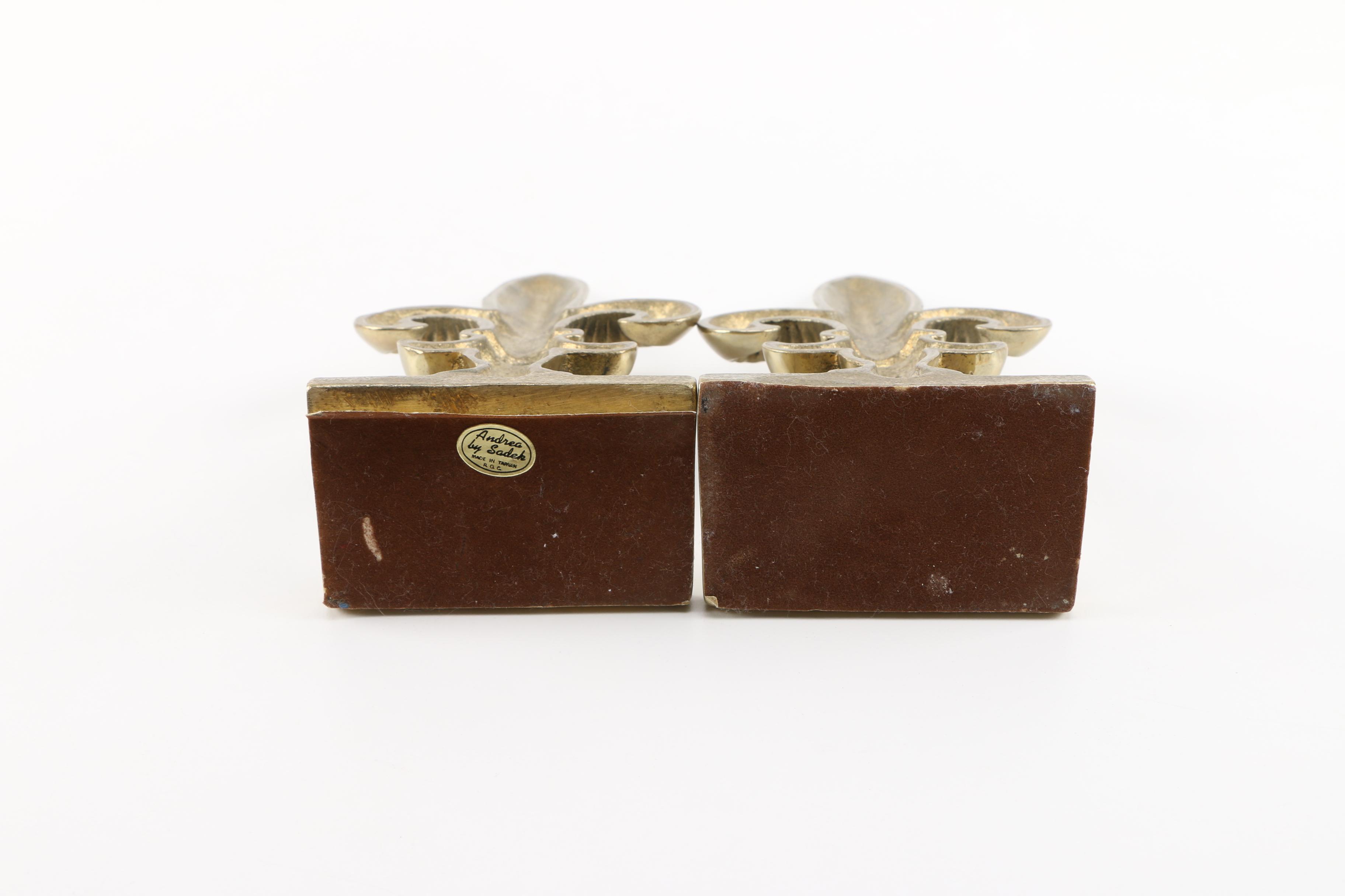 Brass Fluer De Lis Bookends