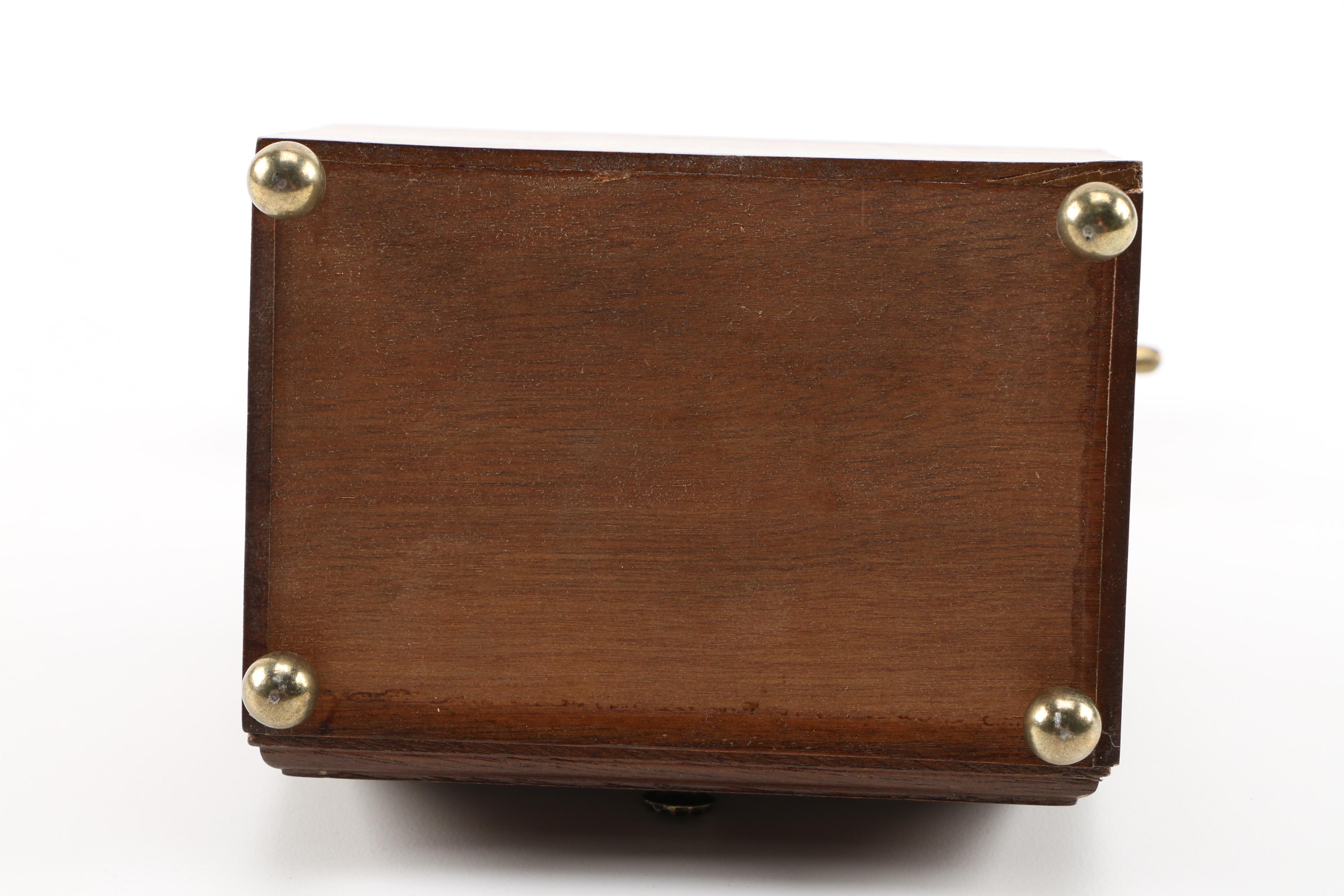 Wooden Box with Brass Unicorn Emblem