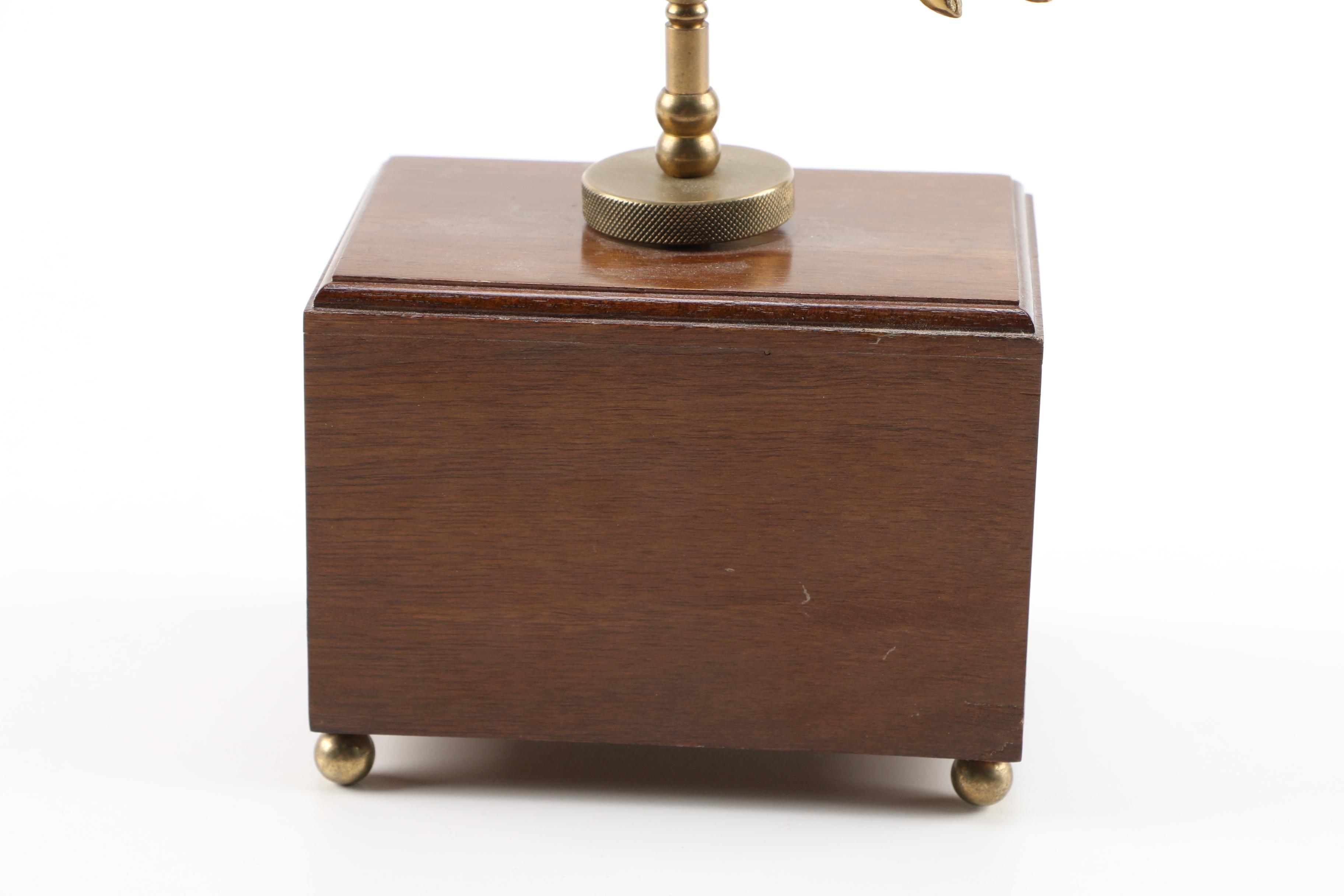 Wooden Box with Brass Unicorn Emblem