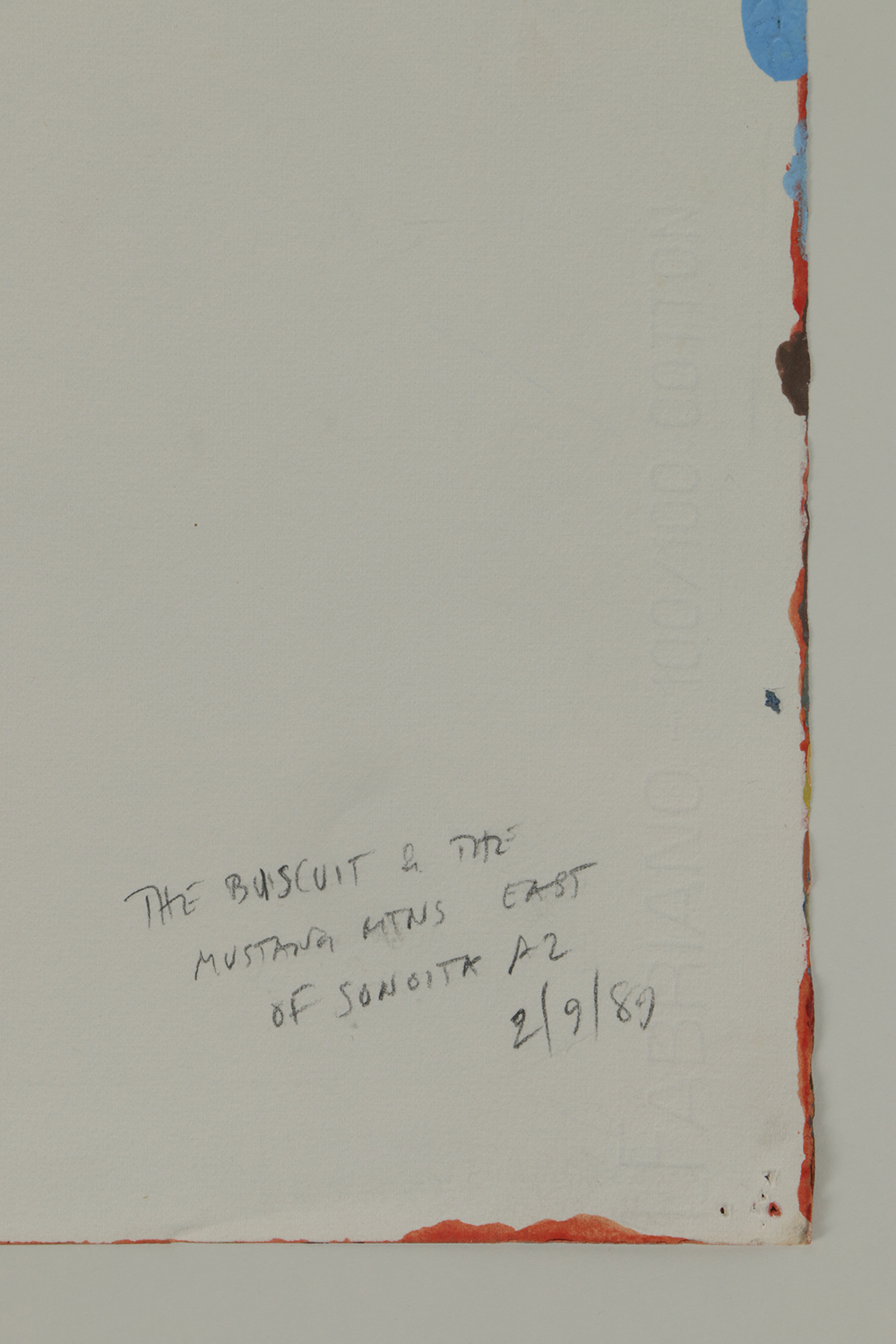 Late 20th-Century Acrylic Painting on Paper "The Biscuit and Mustang MTNS"