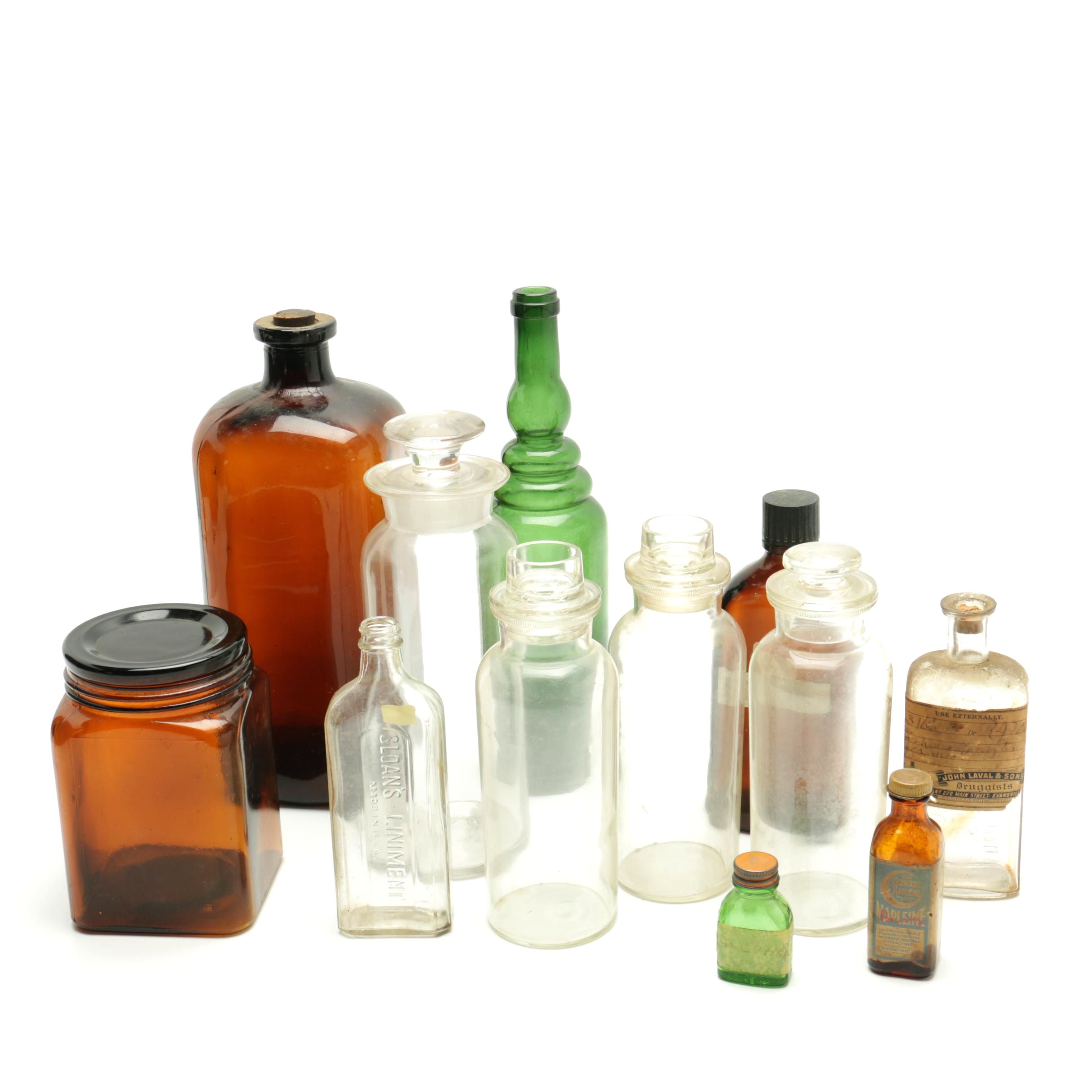 Vintage Apothecary Style Bottles