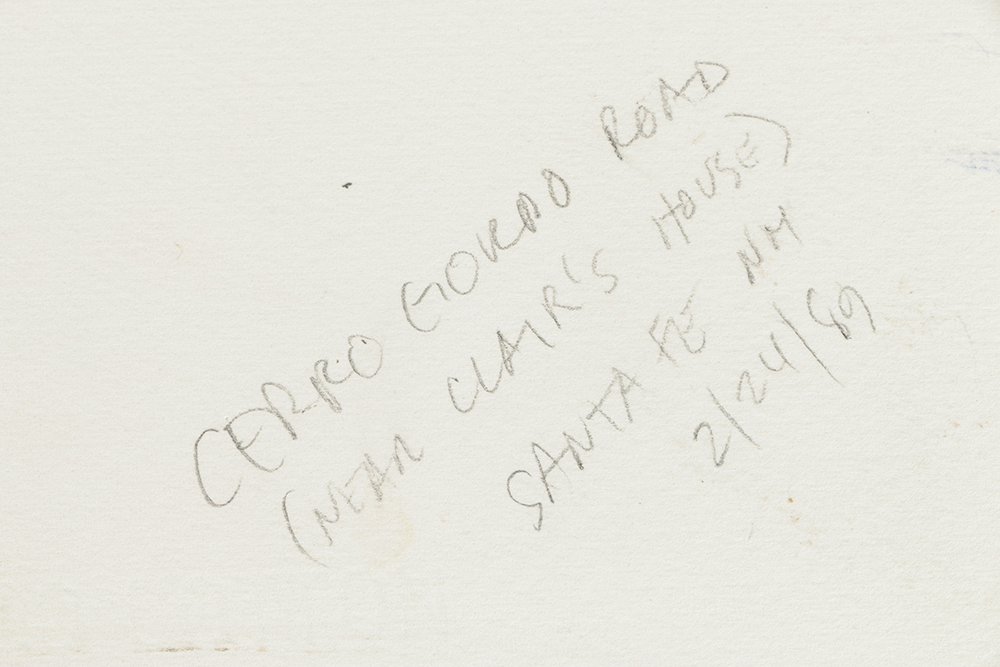 Late 20th-Century Acrylic Painting on Paper "Cerro Gordo Road"