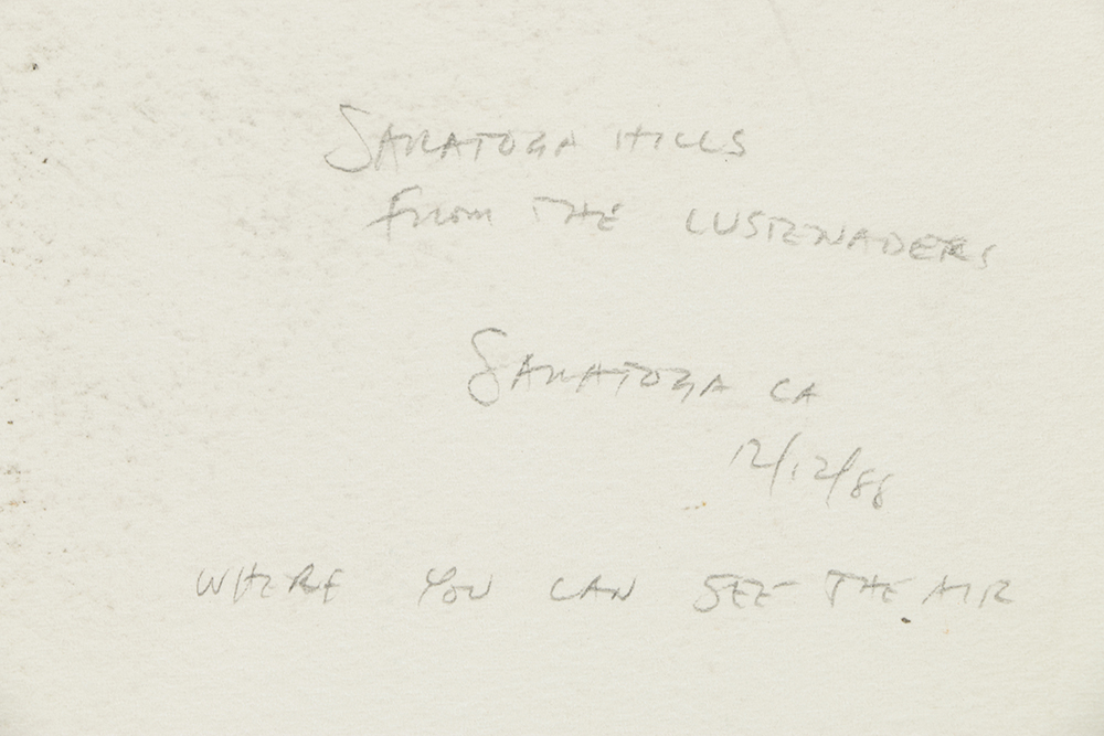 Late 20th-Century Acrylic Painting on Paper "Saratoga Hills"