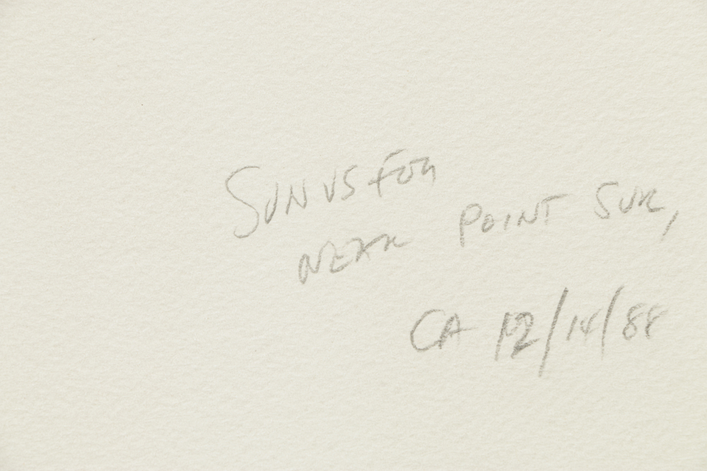 Late 20th-Century Acrylic Painting on Arches Paper "Sun vs Fog"