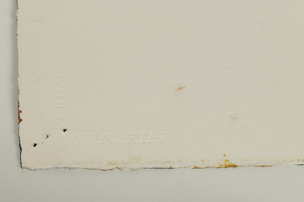 Late 20th-Century Acrylic Painting on Paper of a Sunset Landscape