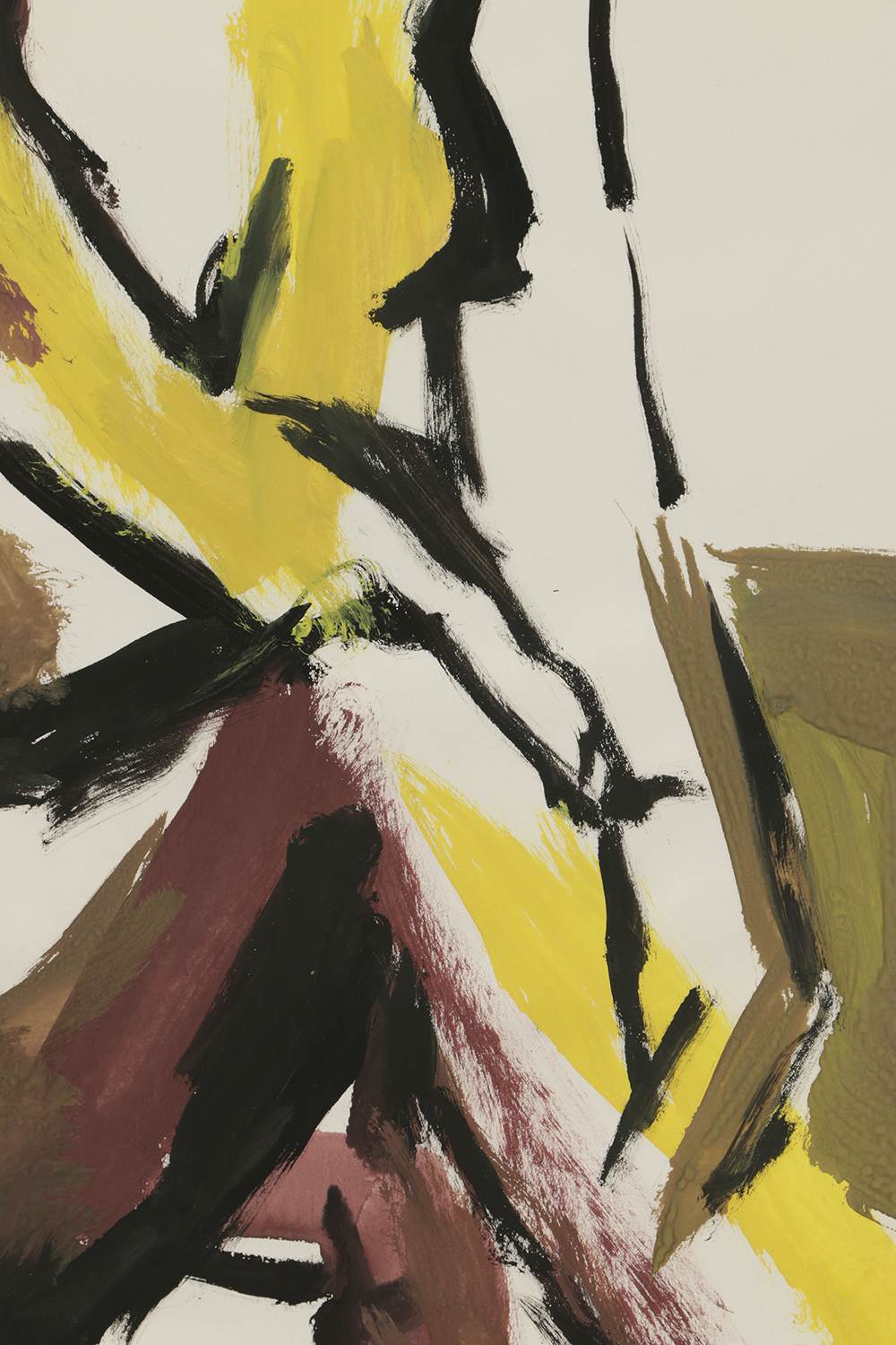 Original Acrylic Painting on Paper of a Female Model