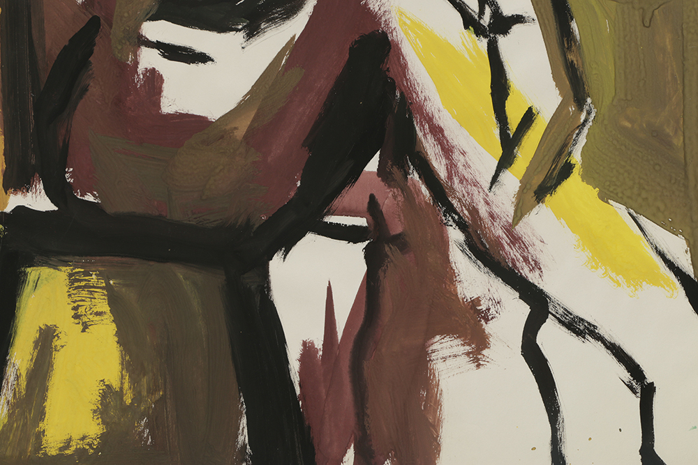 Original Acrylic Painting on Paper of a Female Model